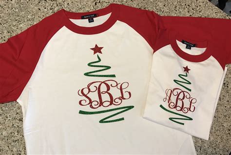 Stylish Monogram Christmas Shirts for a Festive Holiday Season